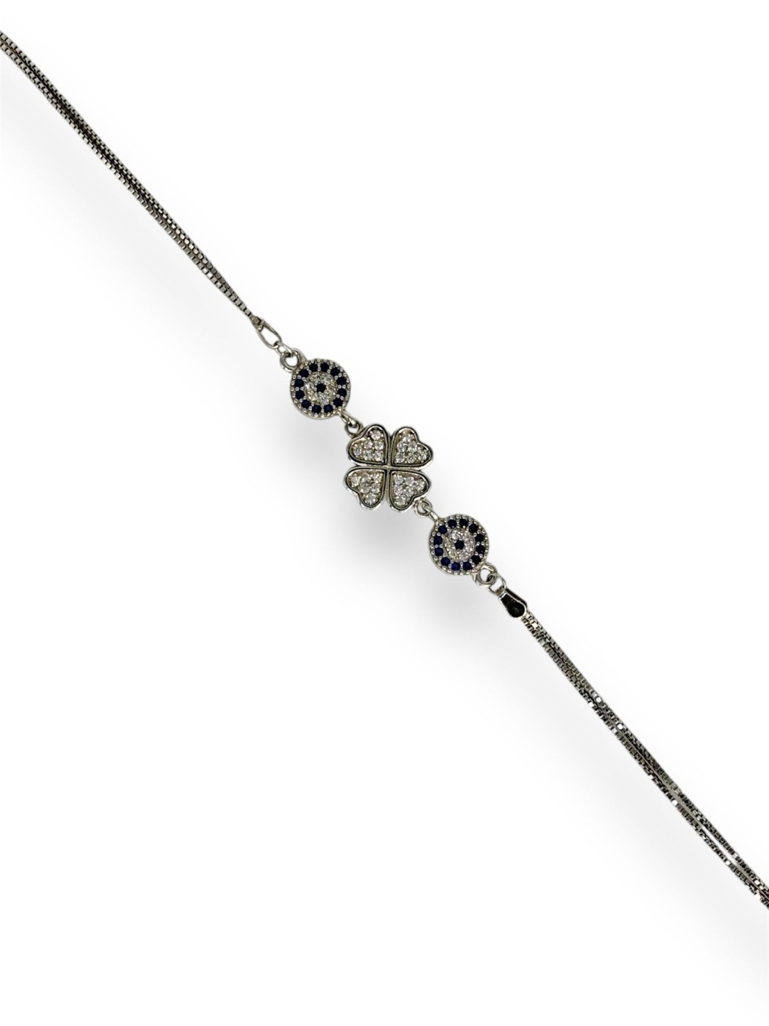 Bracciale zirconi portafortuna argento 925 - SIddharta