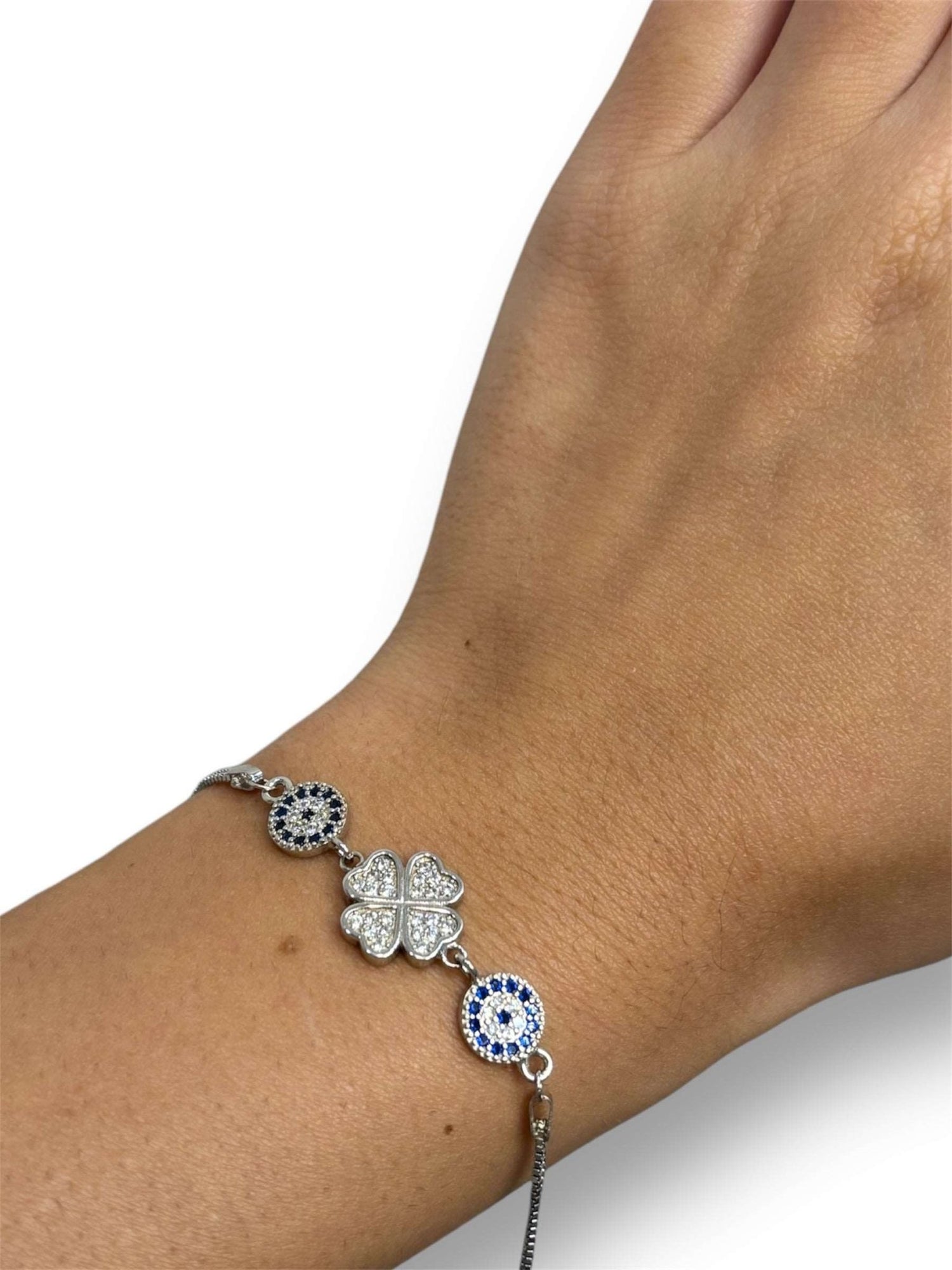 Bracciale zirconi portafortuna argento 925 - SIddharta