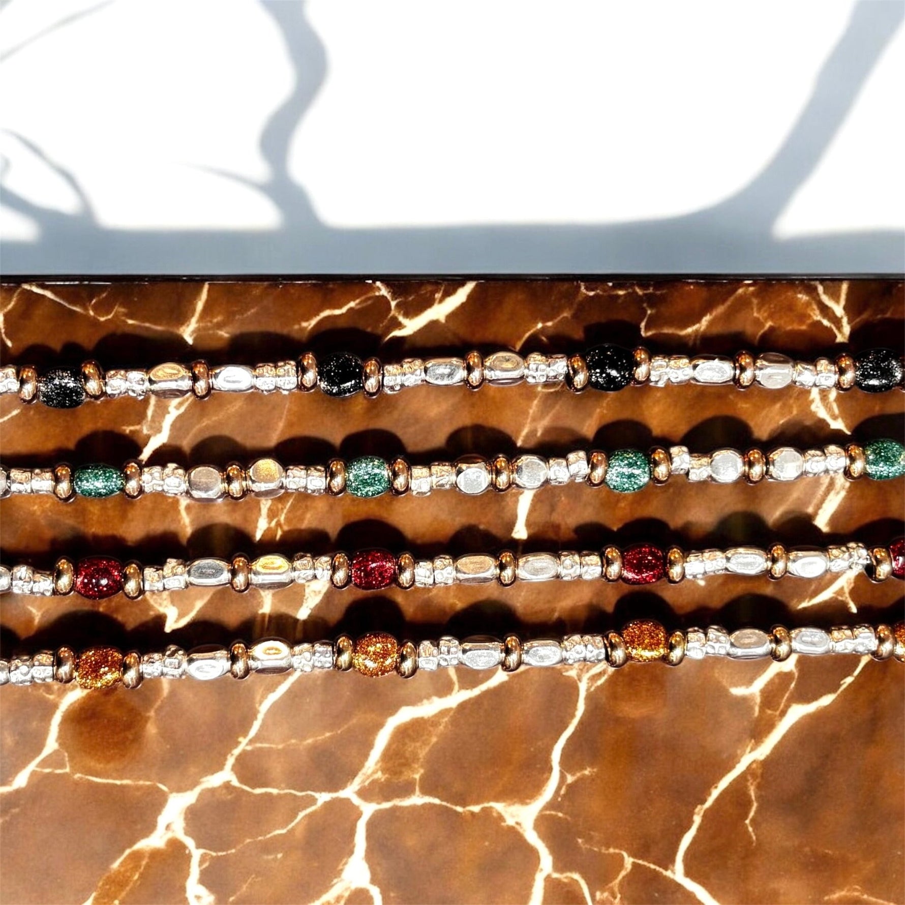 Bracciali pepite colorate in argento 925 - SIddharta