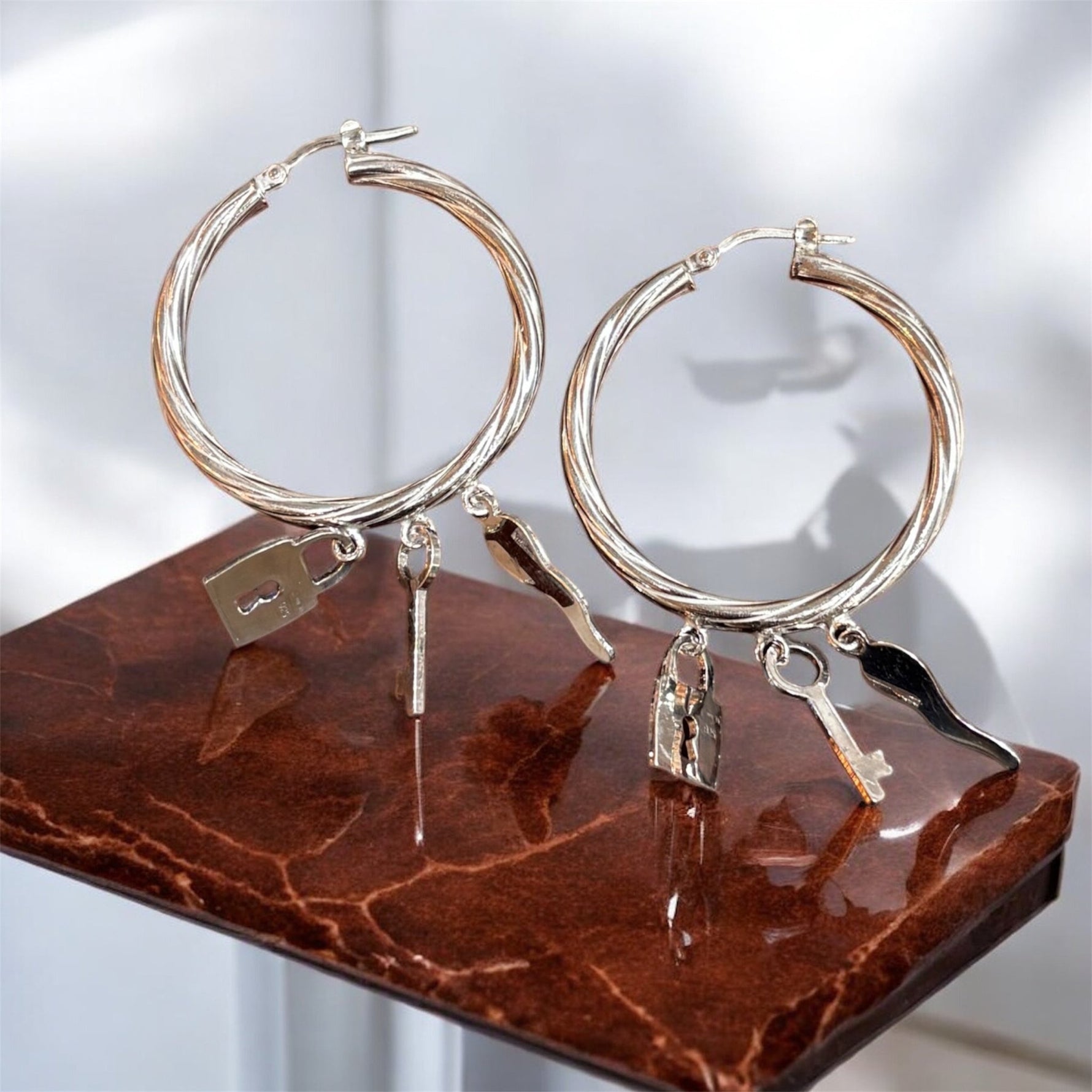 Cerchi con ciondoli in argento 925 - SIddharta