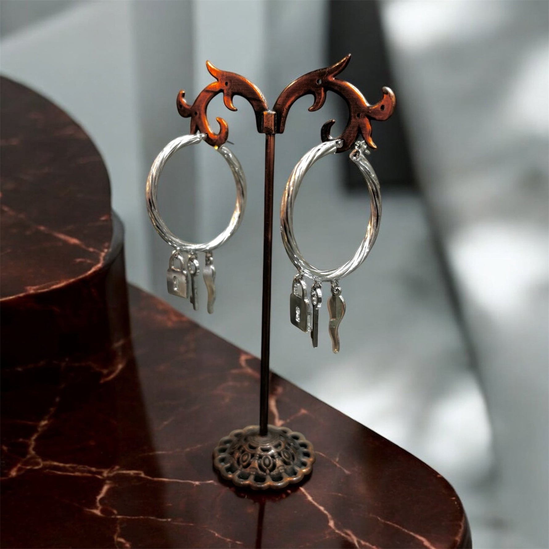 Cerchi con ciondoli in argento 925 - SIddharta