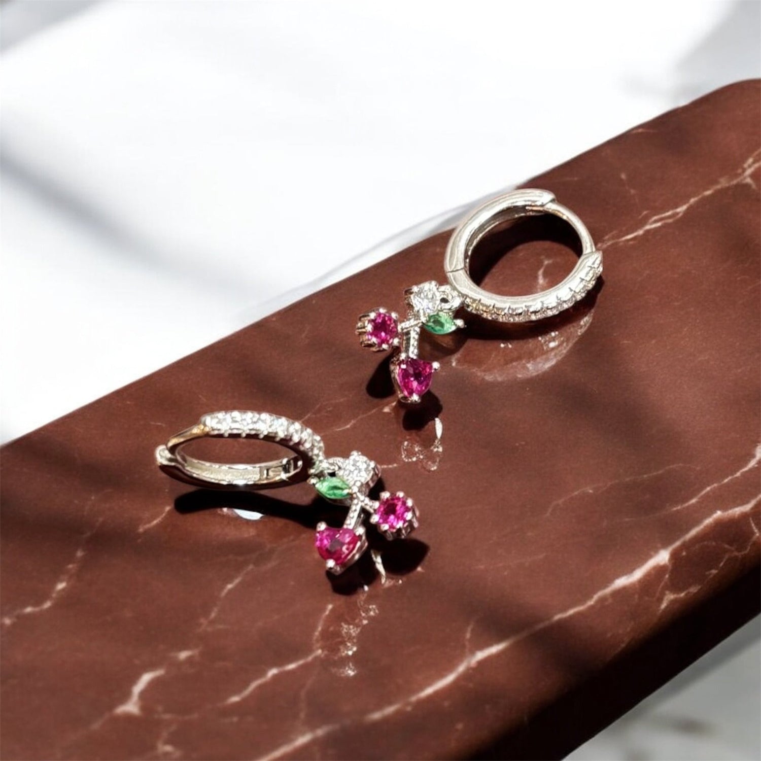Cerchietti cherry con zirconi in argento 925 - SIddharta