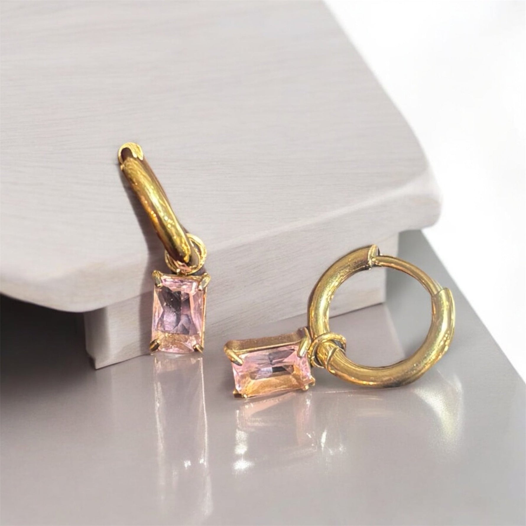 Cerchietti con zirconi rosa oro in acciaio inossidabile - SIddharta