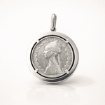 Ciondolo 500 lire incastonata in argento 925 - SIddharta