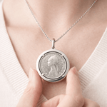 Ciondolo 500 lire incastonata in argento 925 - SIddharta