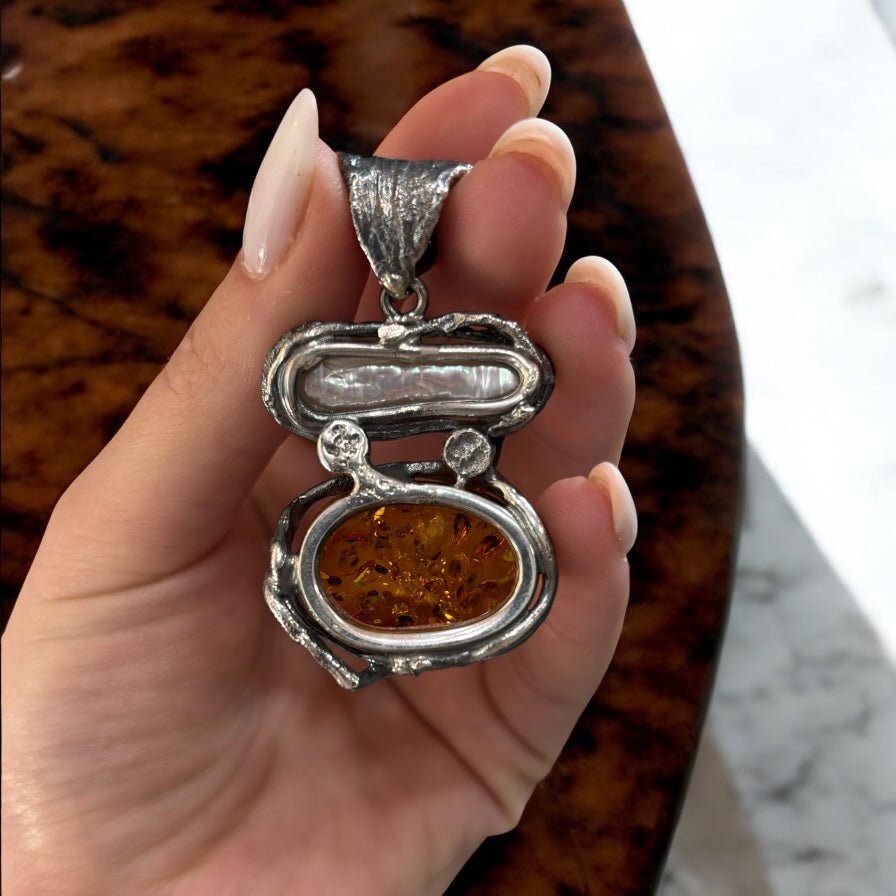 Ciondolo Ambra in argento 925 - SIddharta
