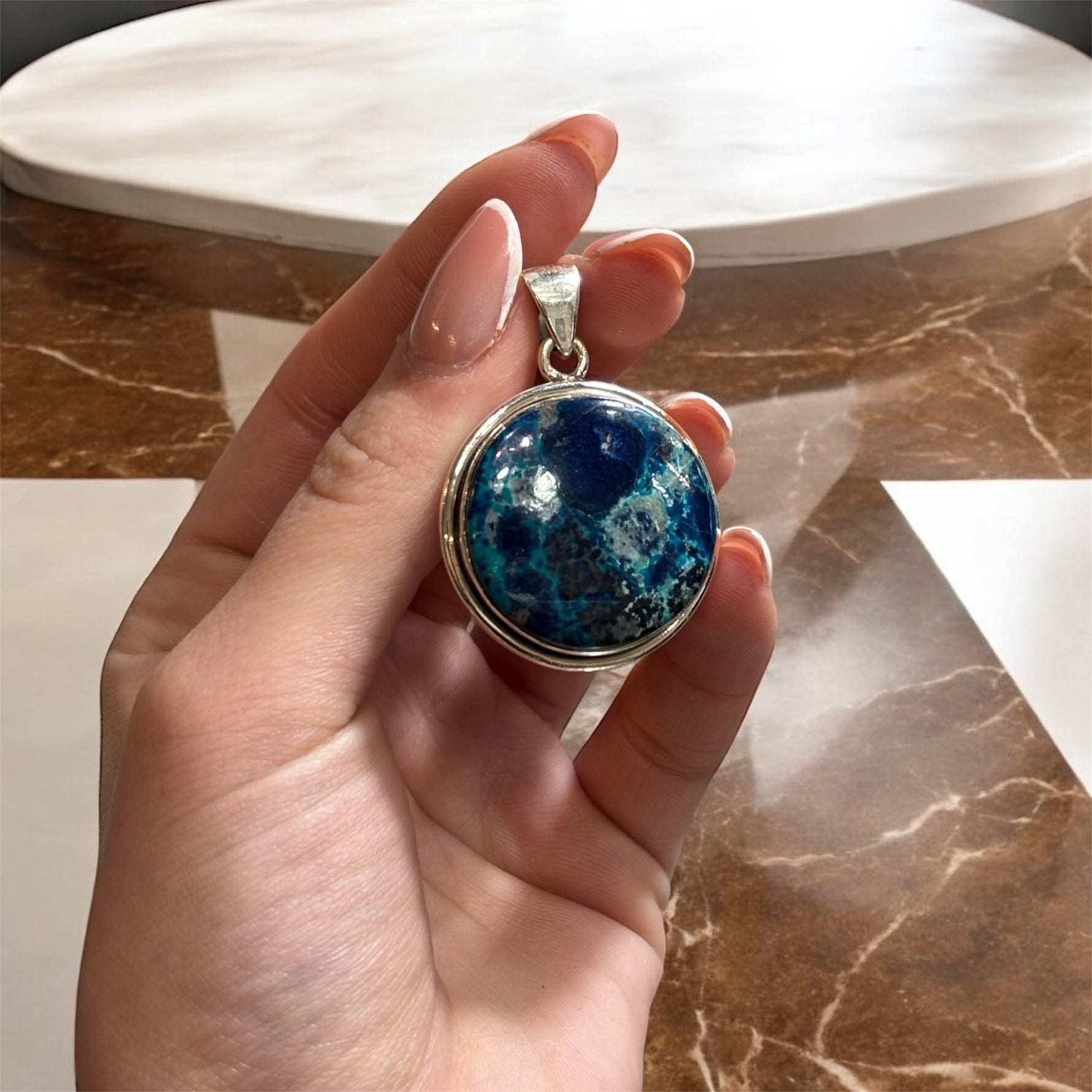 Ciondolo Azzurrite in argento 925 - SIddharta