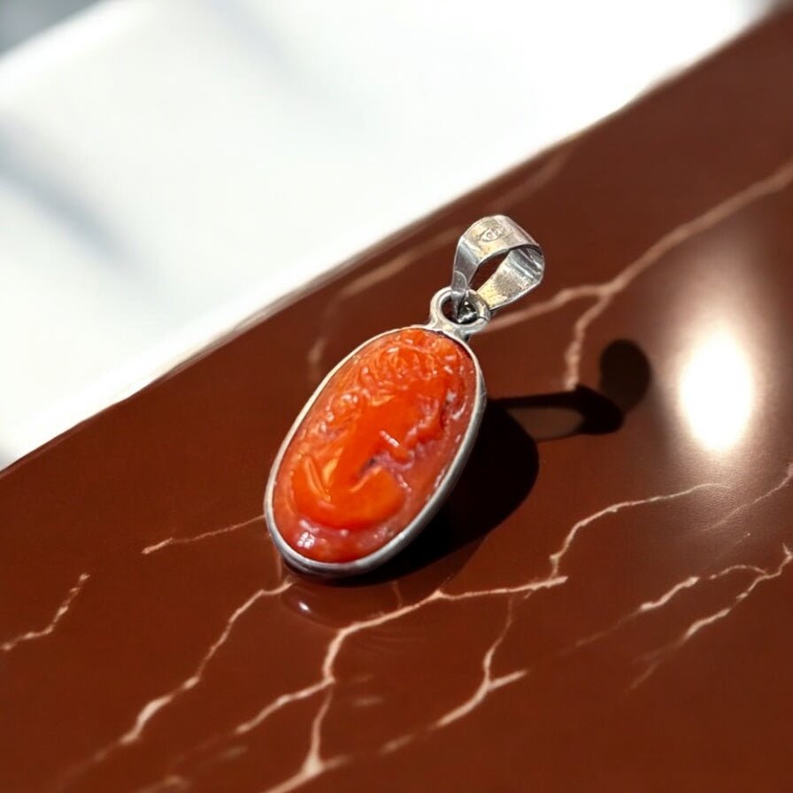 Ciondolo corallo in argento 925 - SIddharta