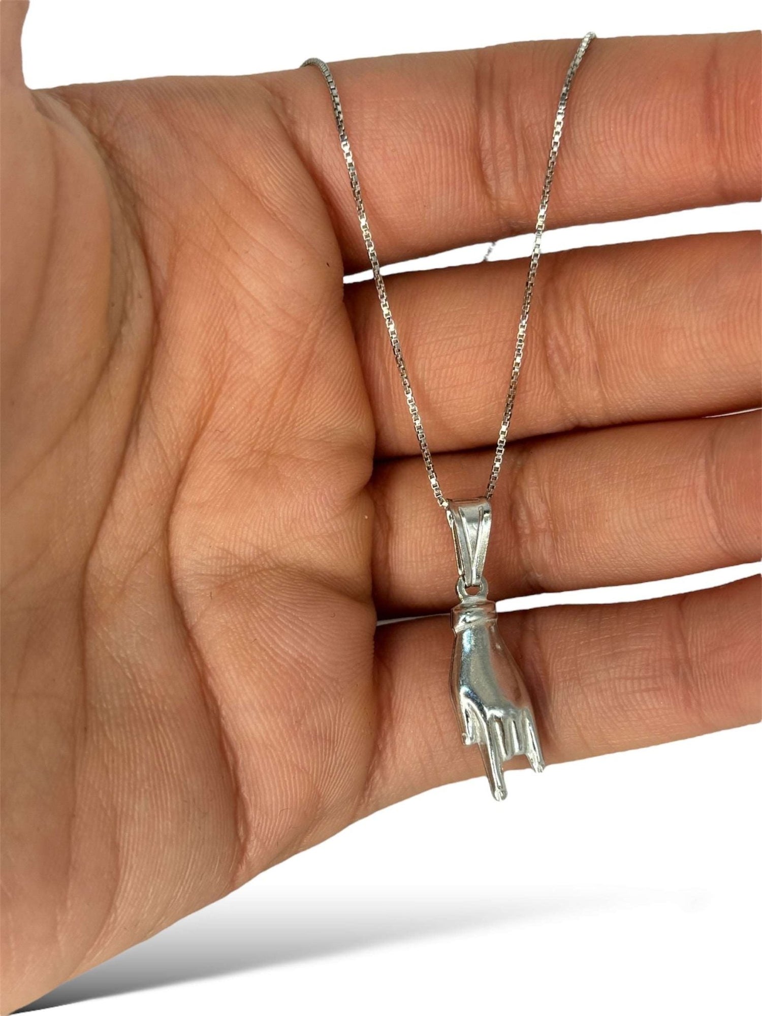 Ciondolo corna portafortuna argento rodiato 925 - SIddharta