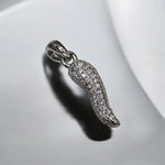 Ciondolo cornetto con zirconi in argento 925 - SIddharta