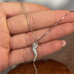 Ciondolo cornetto coroncina con zirconi in argento 925 - SIddharta