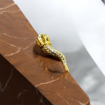 Ciondolo cornetto coroncina oro con zirconi in argento 925 - SIddharta