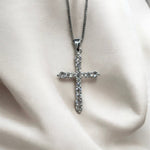 Ciondolo croce big con zirconi in argento 925 - SIddharta