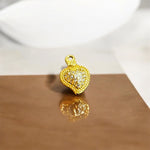 Ciondolo cuore sacro con zirconi oro in argento 925 - SIddharta