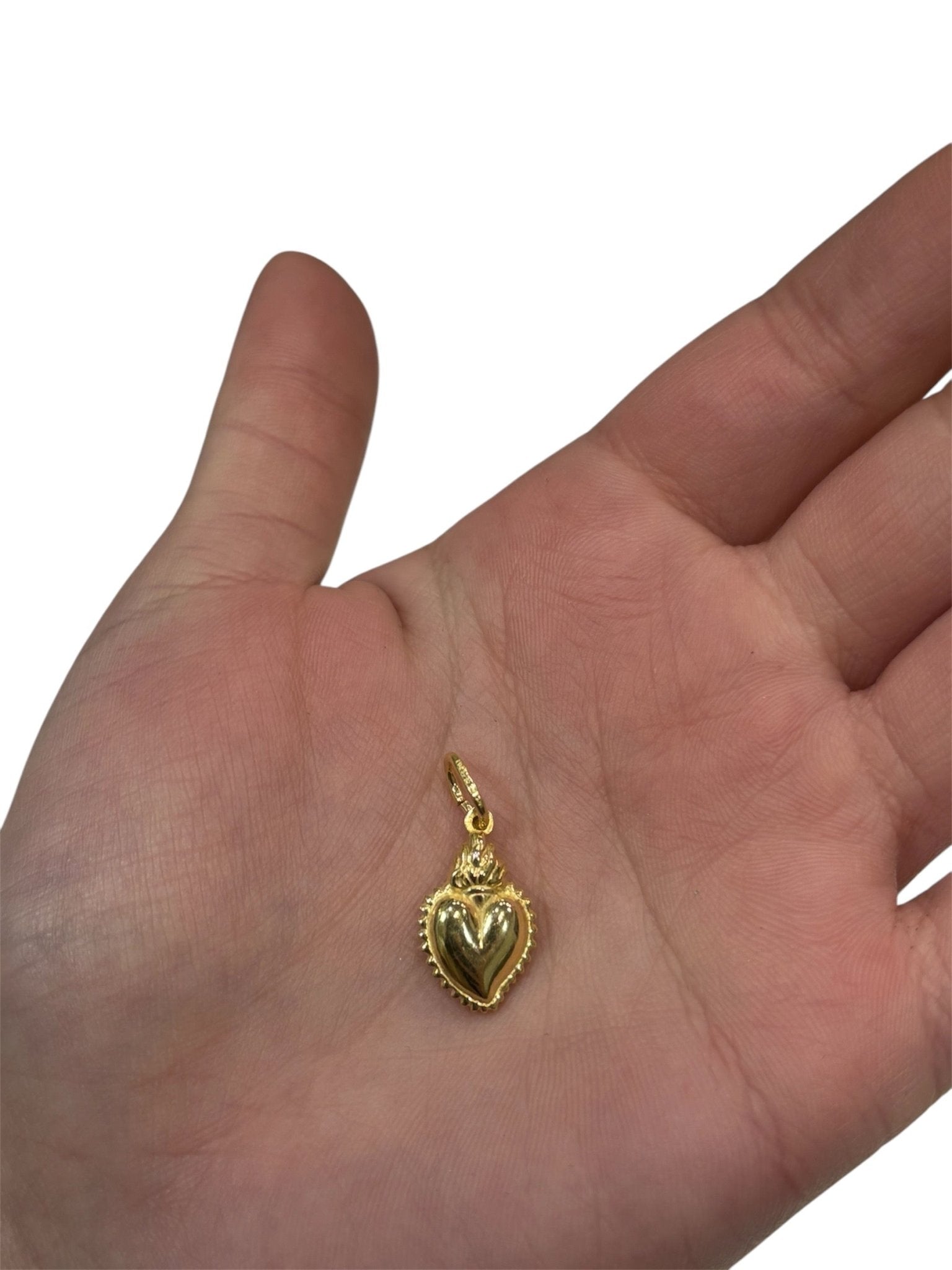 Ciondolo cuore sacro oro in argento 925 - SIddharta