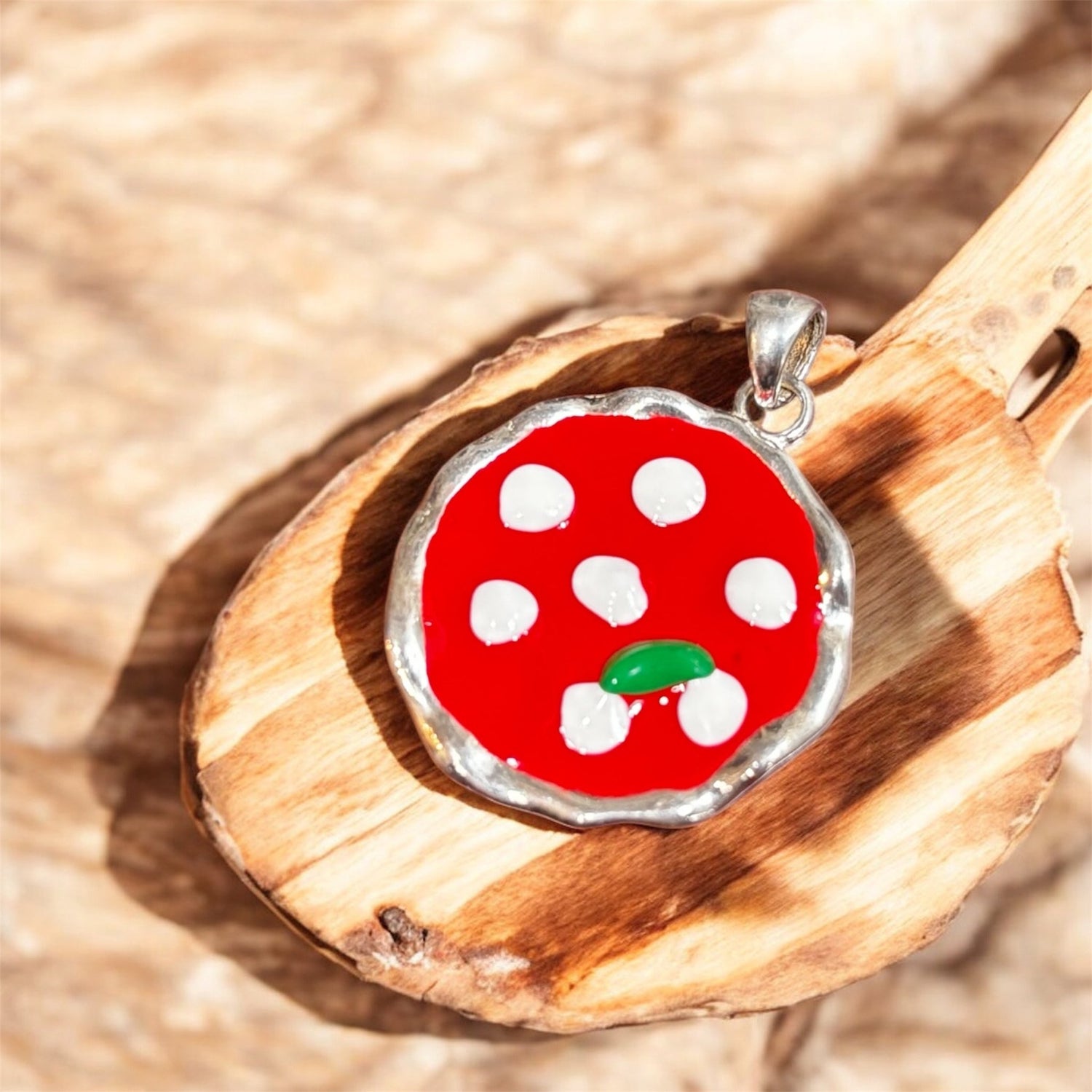 Ciondolo pizza in argento 925 - SIddharta