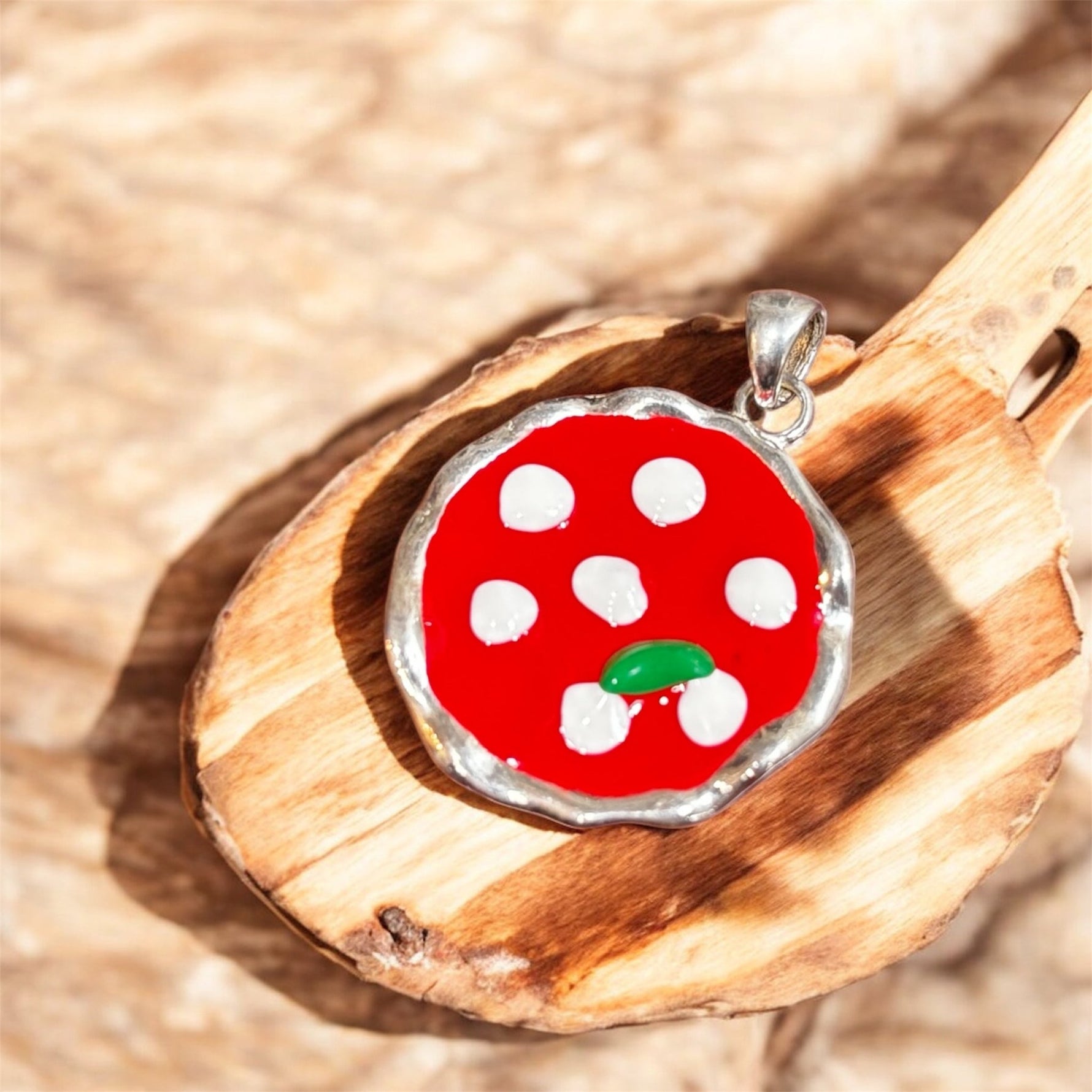 Ciondolo pizza in argento 925 - SIddharta
