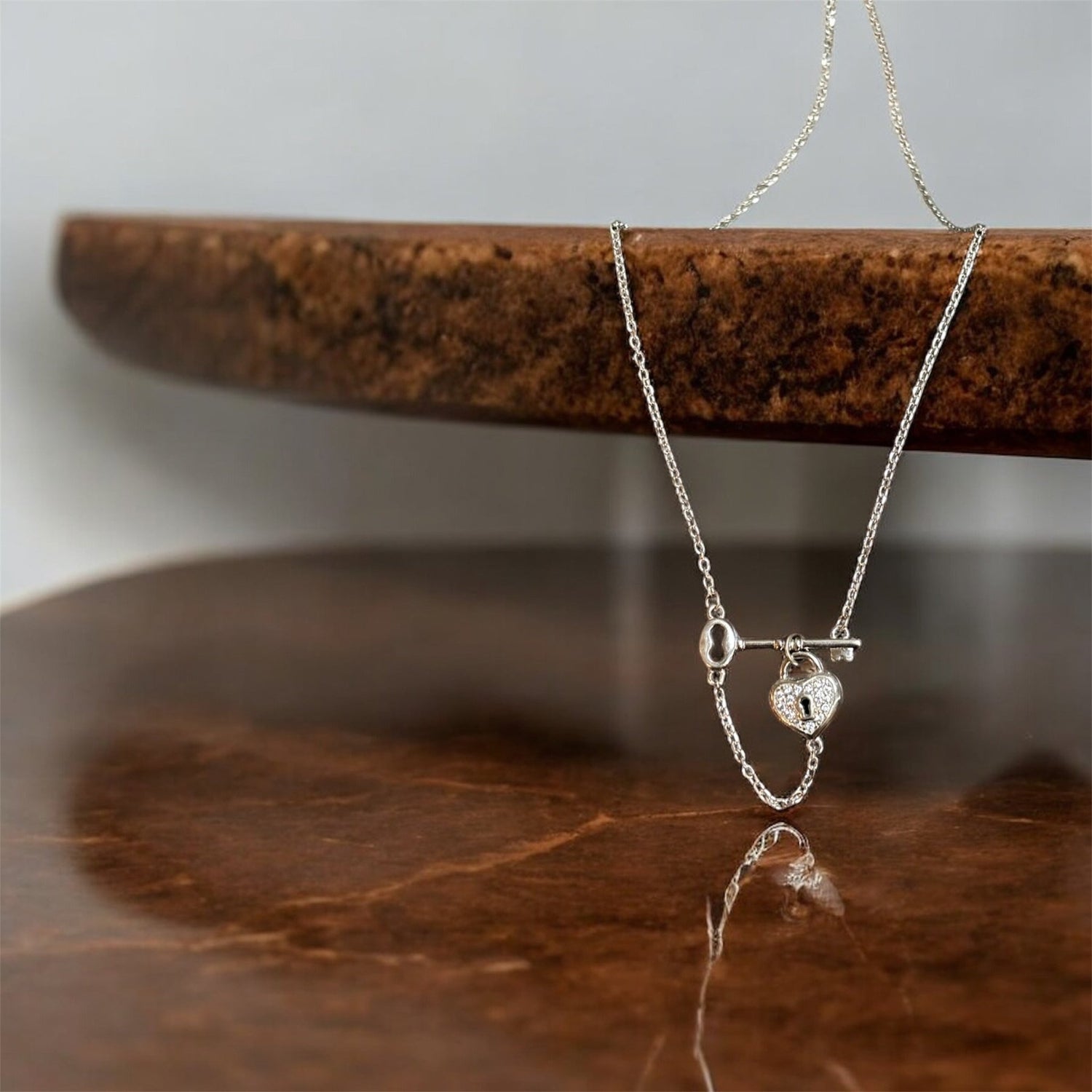 Collana chiave con lucchetto in argento 925 - SIddharta
