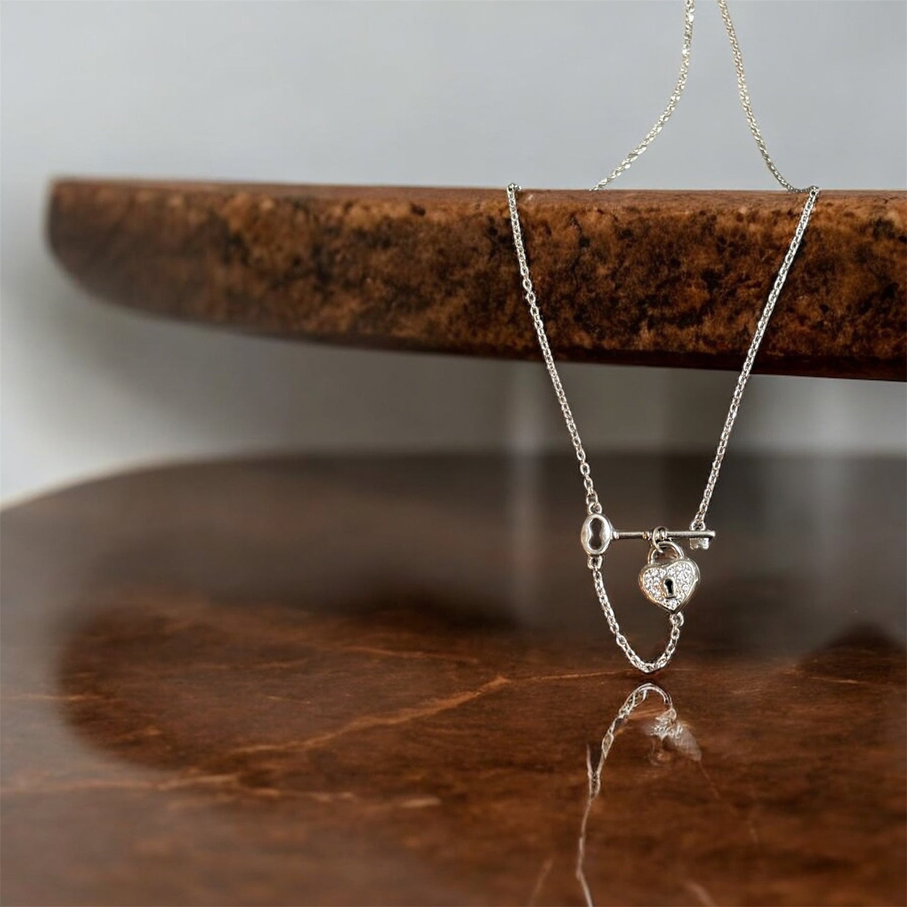 Collana chiave con lucchetto in argento 925 - SIddharta