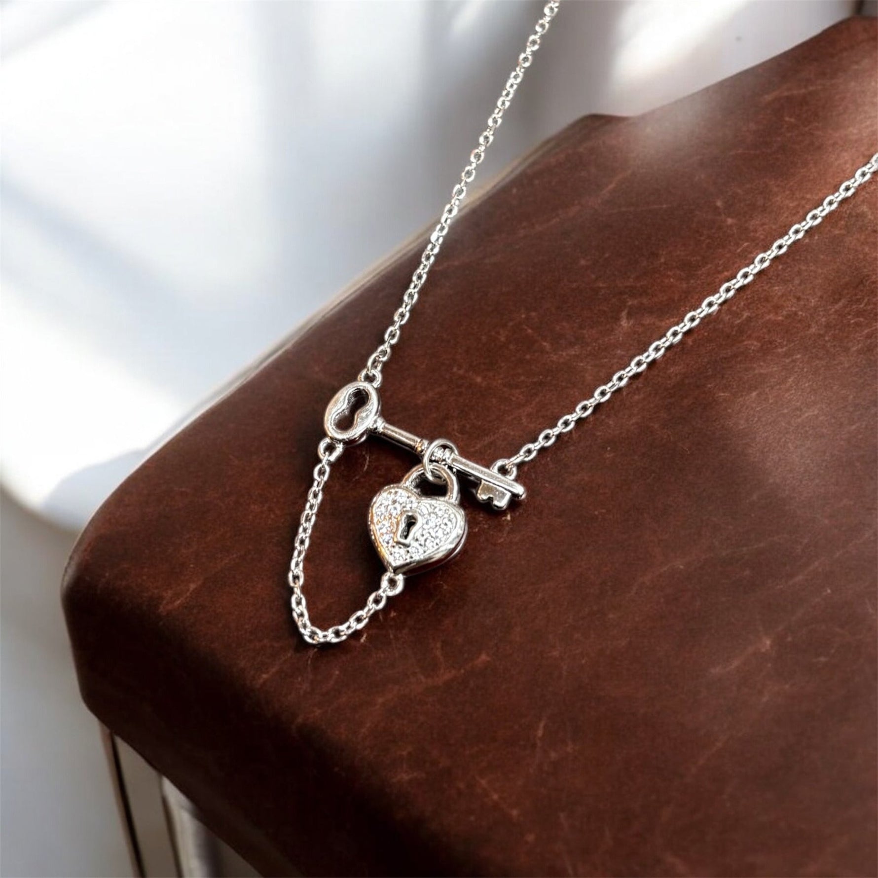 Collana chiave con lucchetto in argento 925 - SIddharta