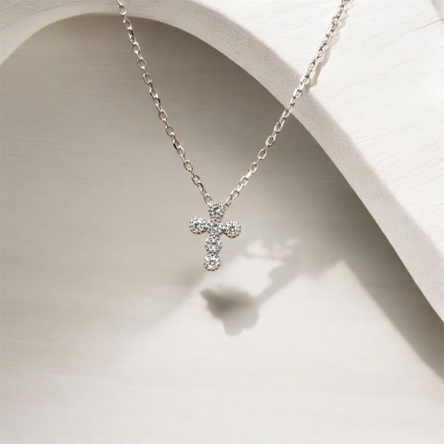 Collana croce con zirconi in argento 925 - SIddharta