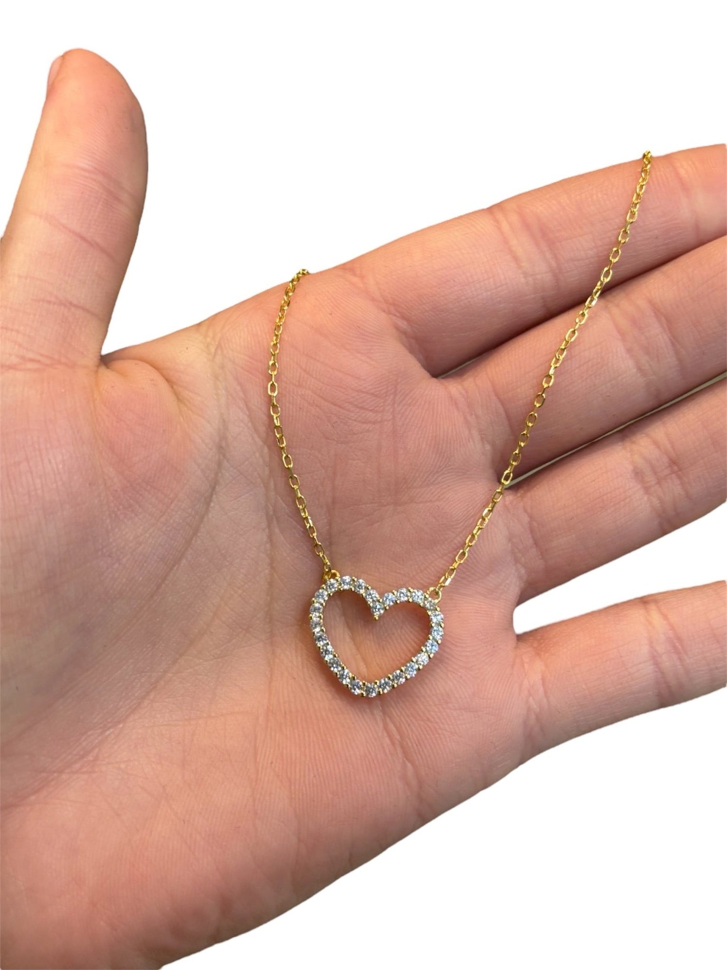 Collana cuore oro con zirconi - SIddharta