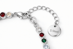 Collana Girocollo con Zirconi colorati in Acciaio Inossidabile regolabile (argento / oro) - SIddharta