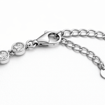 Collana Girocollo con Zirconi in Acciaio Inossidabile regolabile (argento / oro) - SIddharta