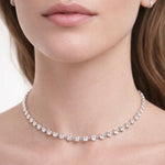 Collana Girocollo con Zirconi in Acciaio Inossidabile regolabile (argento / oro) - SIddharta