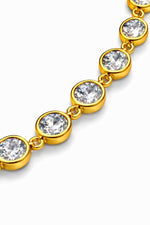 Collana Girocollo con Zirconi in Acciaio Inossidabile regolabile (argento / oro) - SIddharta