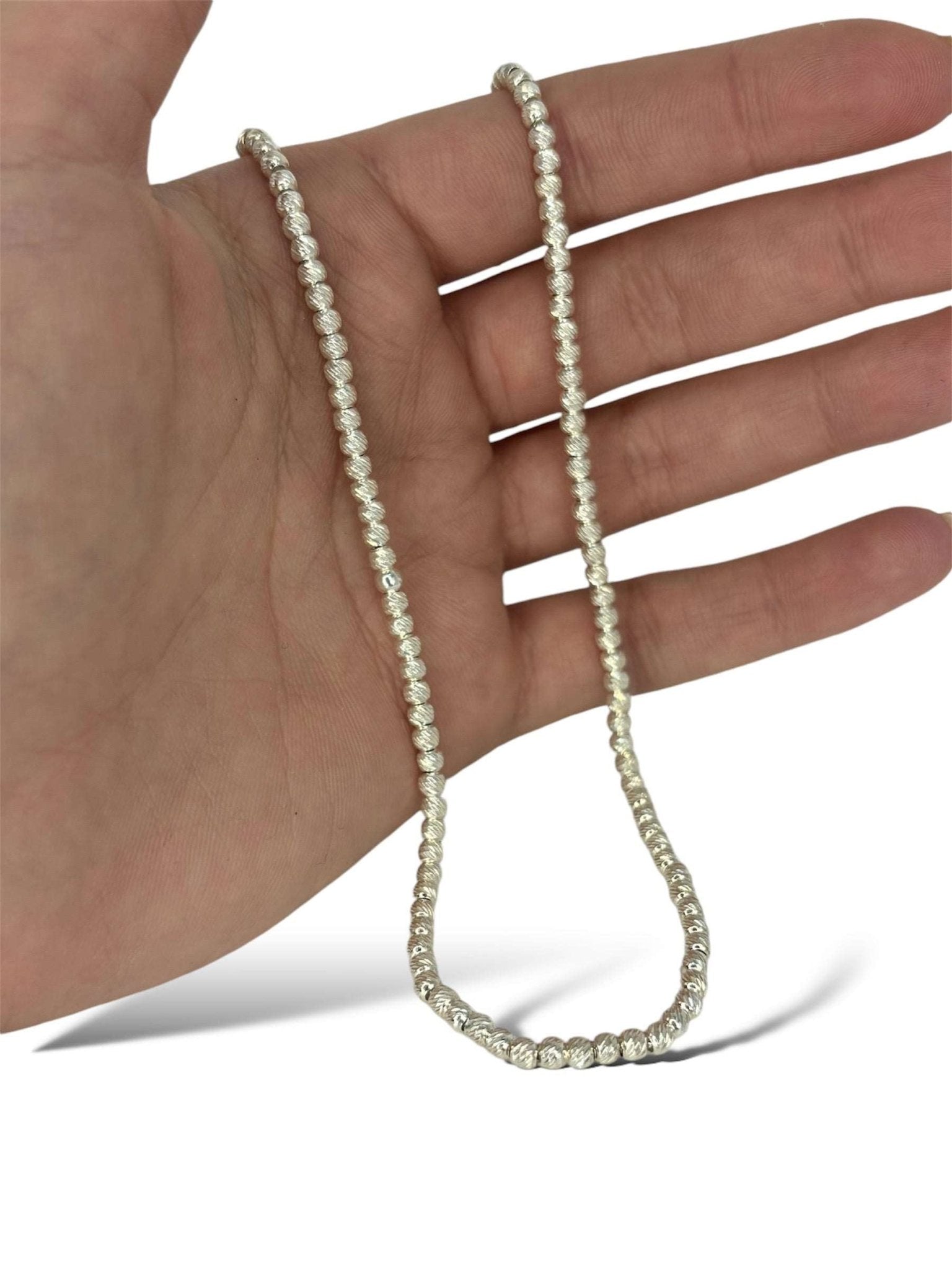Collana girocollo sfere sfaccettate argento 925 - SIddharta