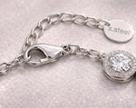 Collana Girocollo Tennis Angelic in Acciaio con Zirconi Luminosi – Regolabile - SIddharta