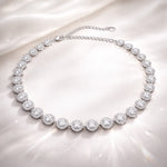 Collana Girocollo Tennis Angelic in Acciaio con Zirconi Luminosi – Regolabile - SIddharta