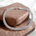 Collana intrecciata girocollo in argento 925 - SIddharta
