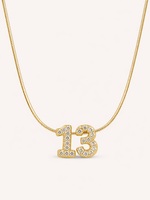 Collana Numero 13 con Zirconi – Acciaio Inossidabile - SIddharta