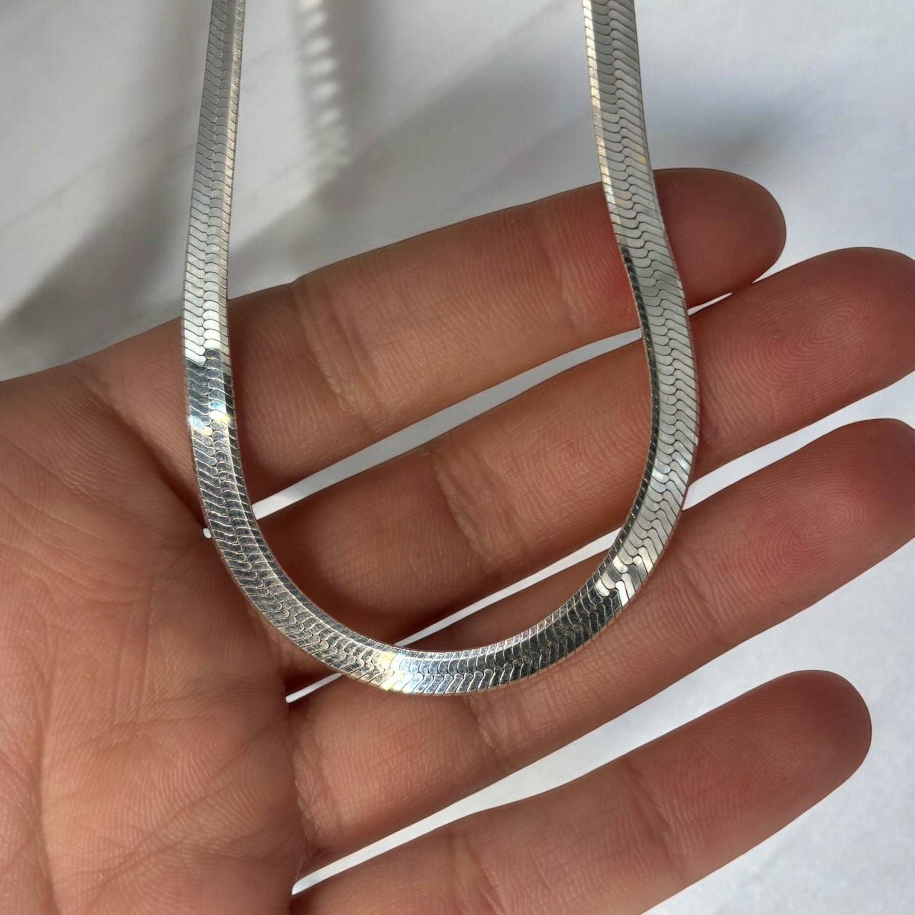 Collana piatta lucida big argento 925 - SIddharta