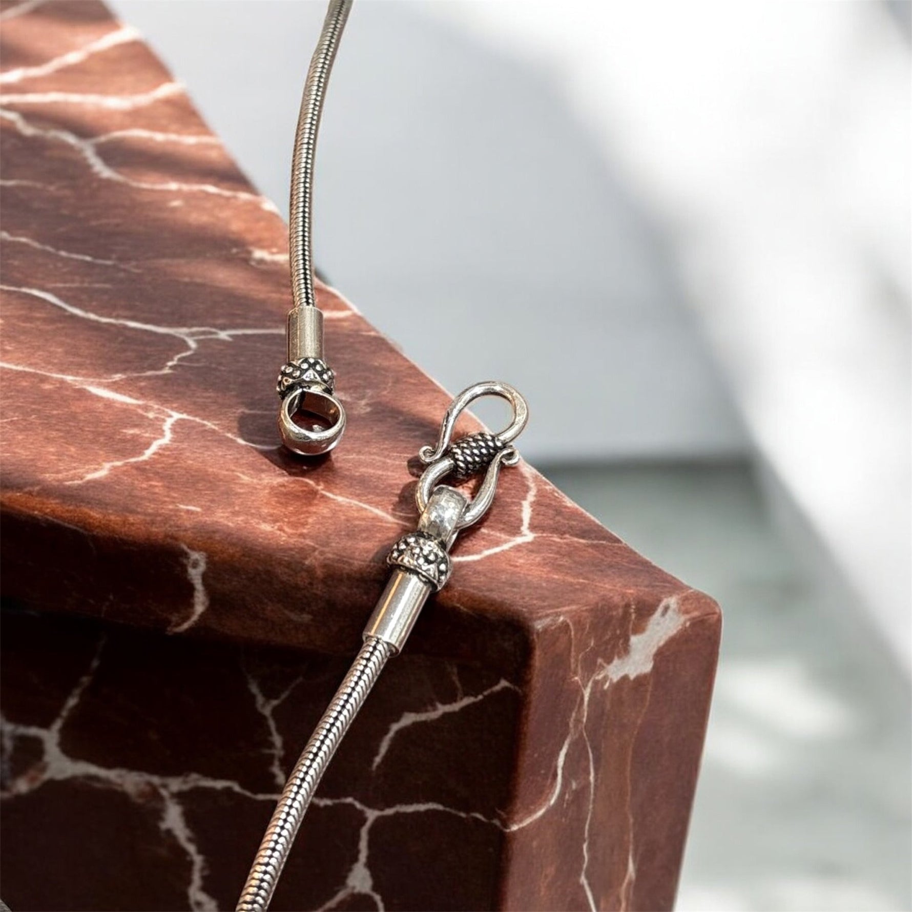 Collana pietra quarzo fumè in argento 925 - SIddharta