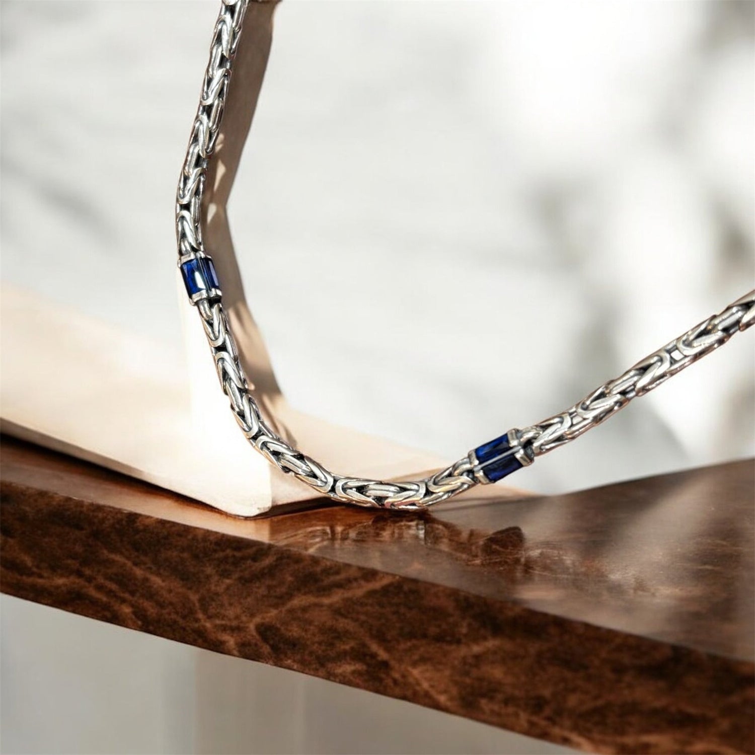 Collana Snake blue in argento 925 - SIddharta