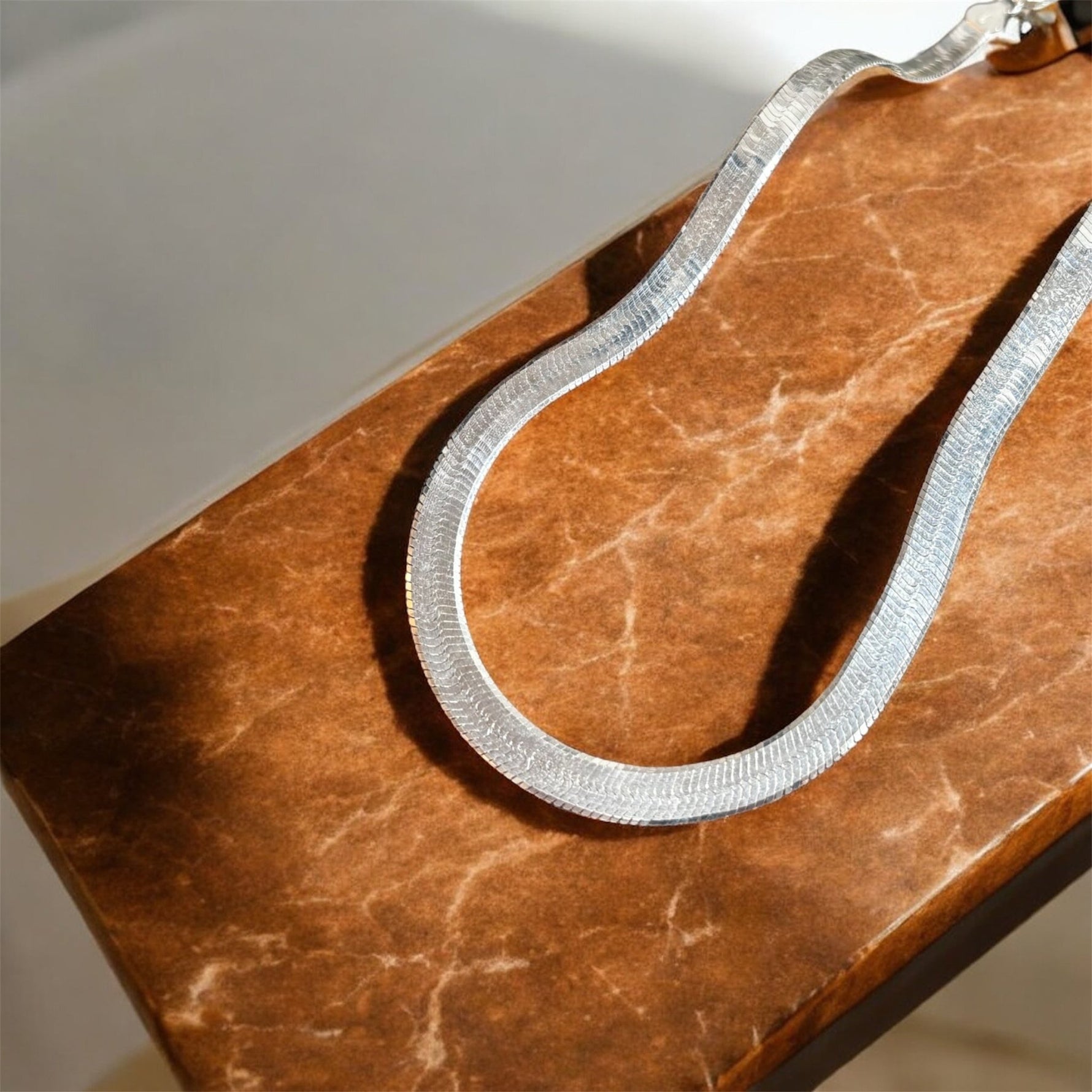 Collana Snake piatto lucido in argento 925 - SIddharta