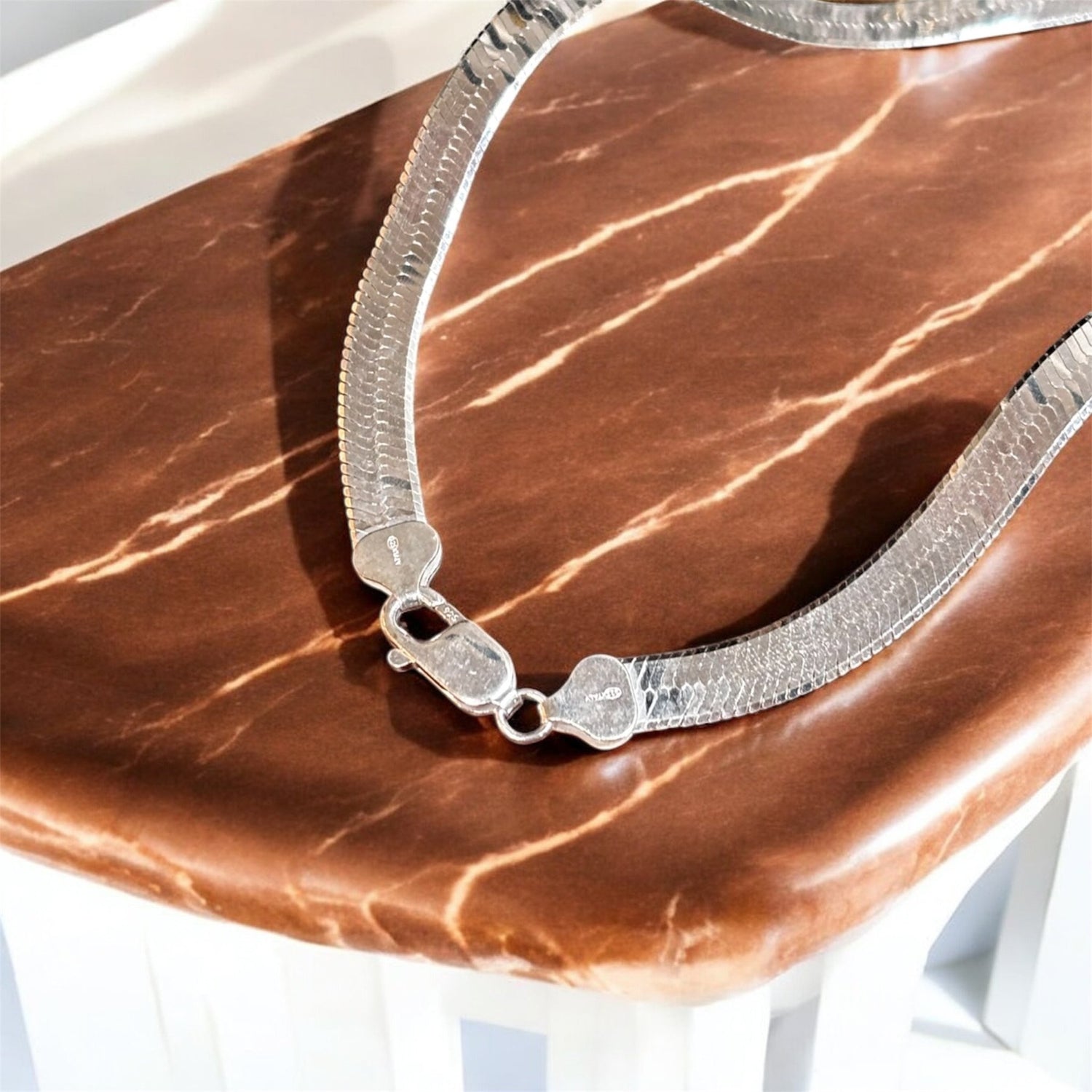 Collana Snake piatto lucido in argento 925 - SIddharta