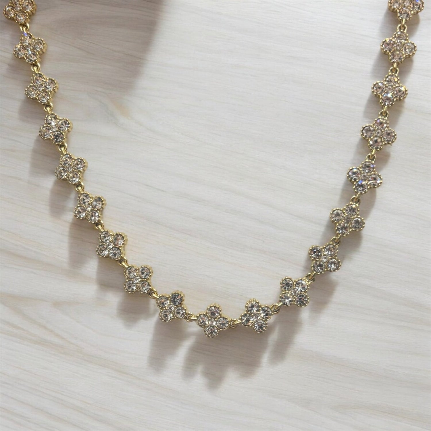 Collana tennis van cleef oro in acciaio inossidabile - SIddharta