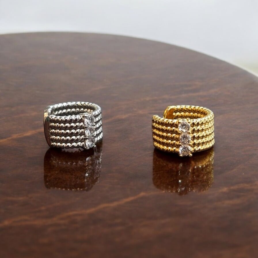 Ear cuff trilogy in acciaio inossidabile - SIddharta
