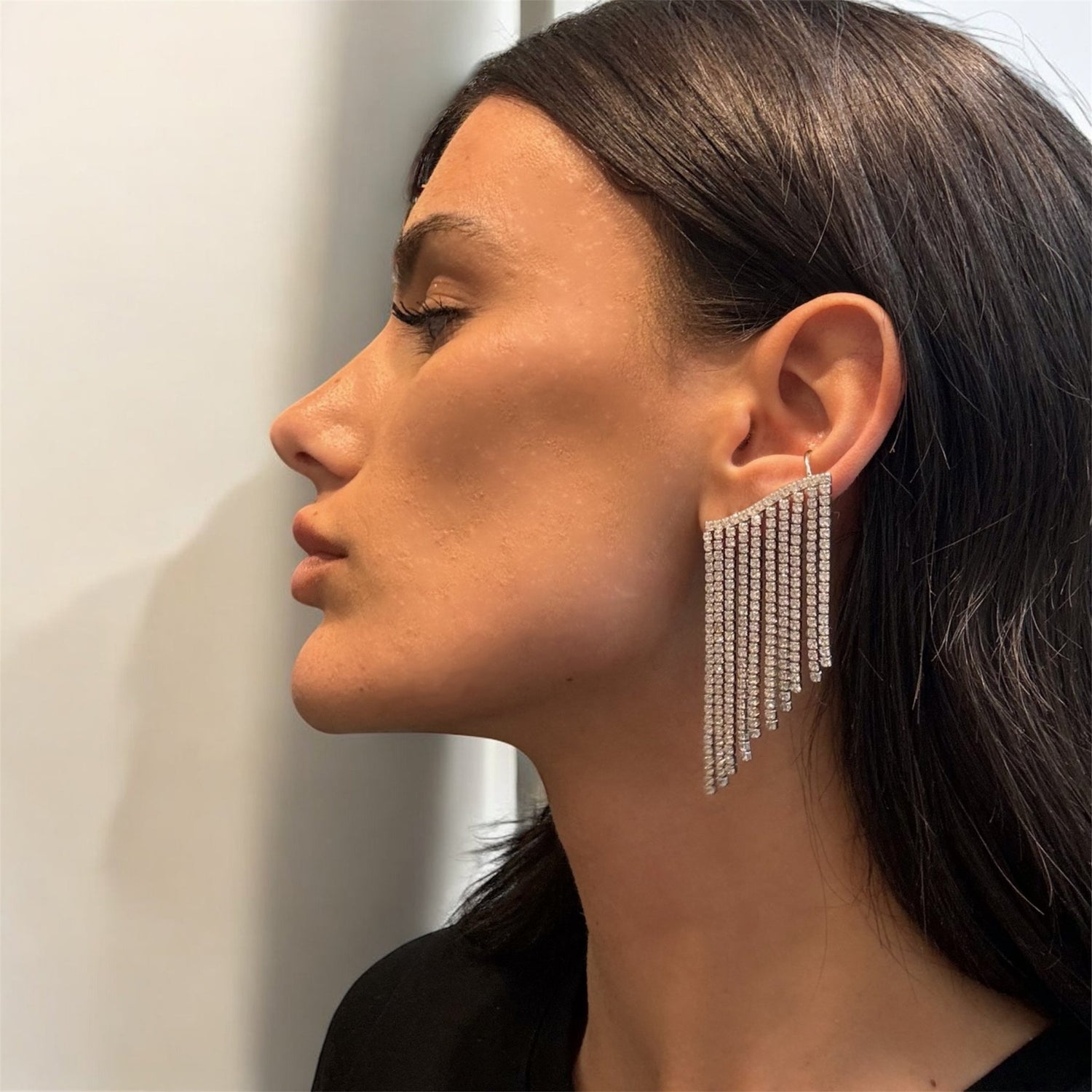 Mono orecchino con zirconi in argento 925 - SIddharta