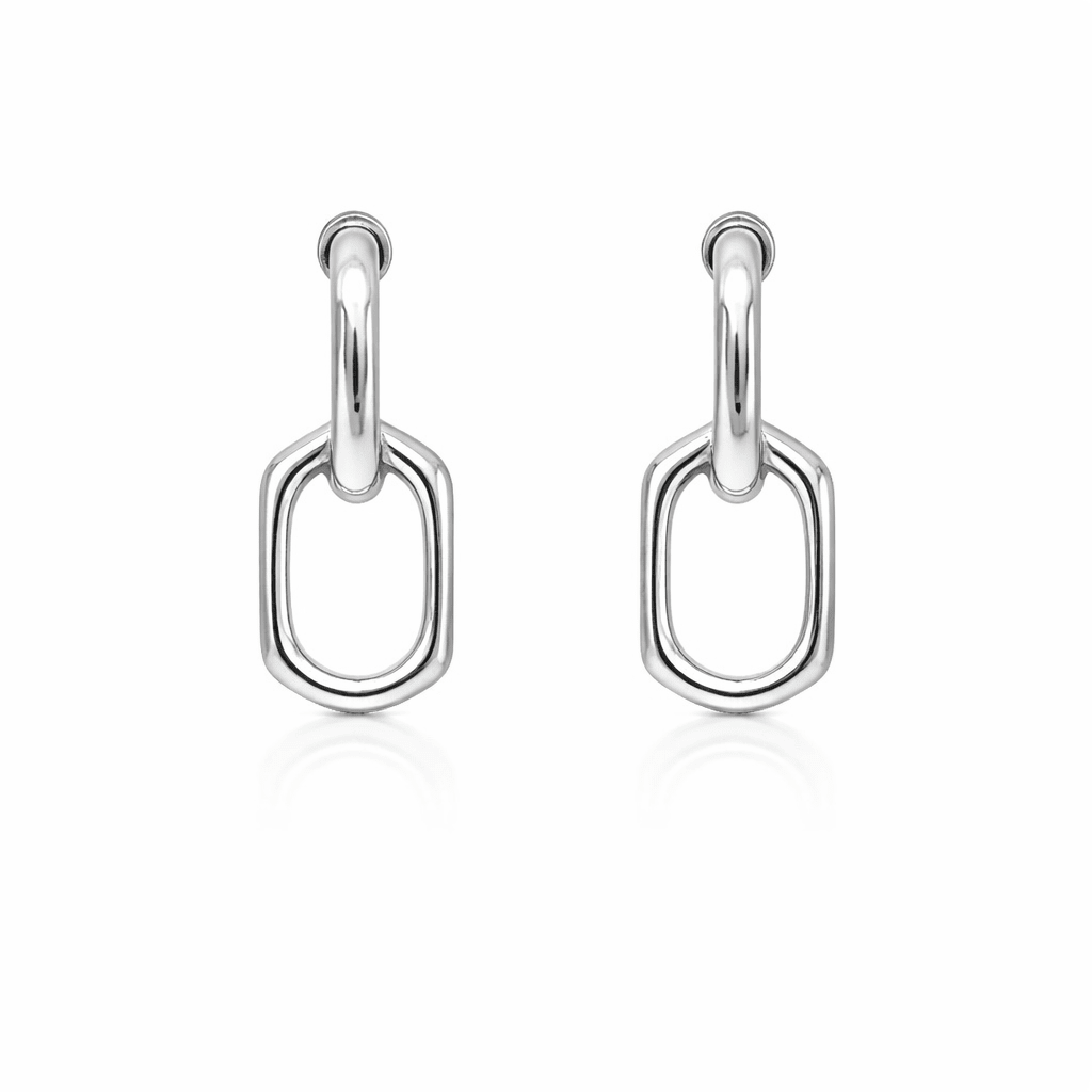 Orecchini a Catena in Acciaio Inossidabile Oro o Argento – Design Moderno Minimal - SIddharta