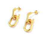 Orecchini a Catena in Acciaio Inossidabile Oro o Argento – Design Moderno Minimal - SIddharta