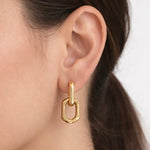 Orecchini a Catena in Acciaio Inossidabile Oro o Argento – Design Moderno Minimal - SIddharta