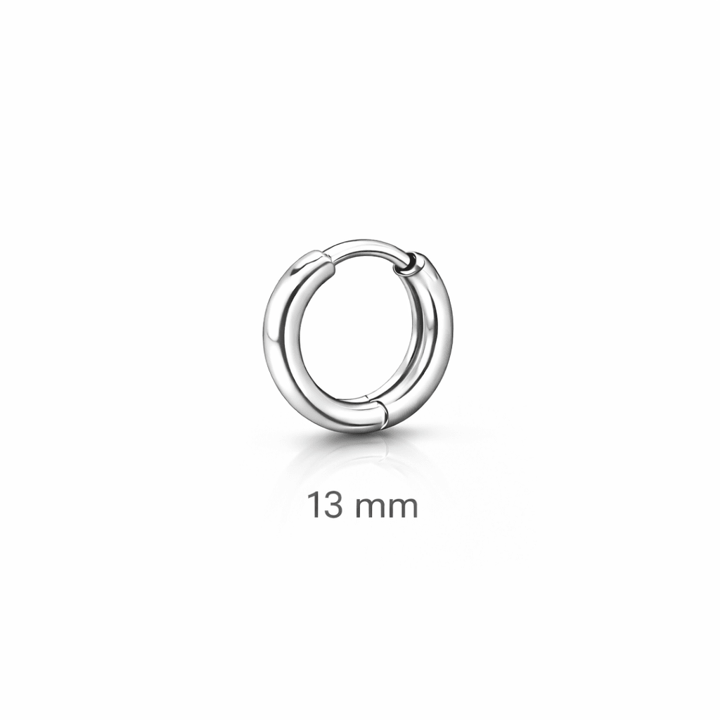 Orecchini a Cerchio in Acciaio Inox 316L – 13/15/17/19/21/23/25 mm – Uomo e Donna - SIddharta