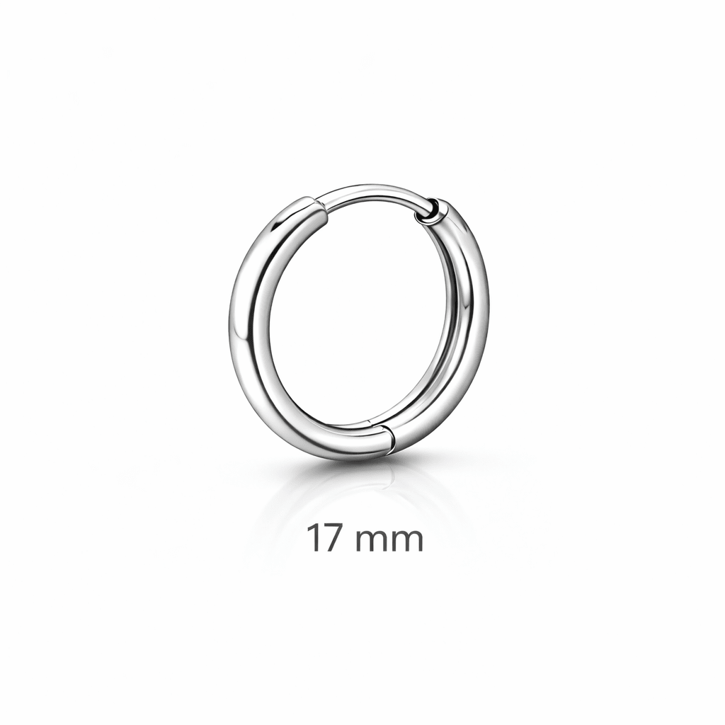 Orecchini a Cerchio in Acciaio Inox 316L – 13/15/17/19/21/23/25 mm – Uomo e Donna - SIddharta