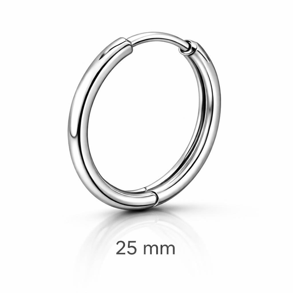 Orecchini a Cerchio in Acciaio Inox 316L – 13/15/17/19/21/23/25 mm – Uomo e Donna - SIddharta