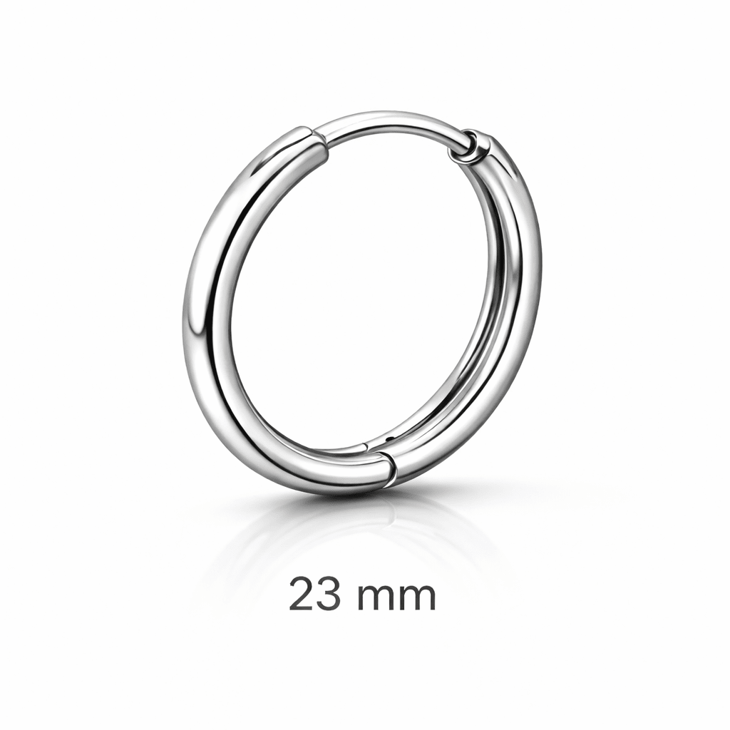 Orecchini a Cerchio in Acciaio Inox 316L – 13/15/17/19/21/23/25 mm – Uomo e Donna - SIddharta